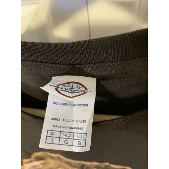 New Mossy Oak Outdoors T-shirt Men's L Delta Pro Weight Cotton‎ Brown NWT - Picture 2 of 6